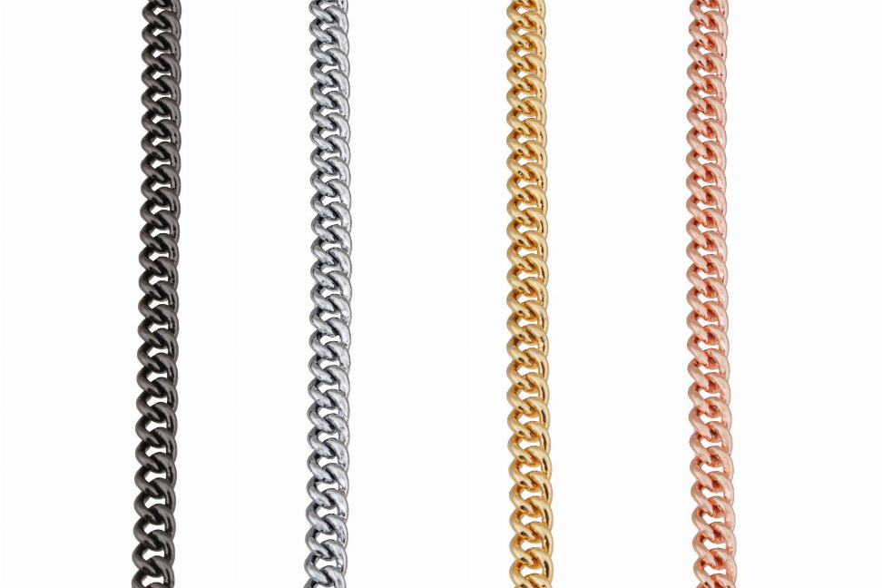 Alvalley Slip Curve Show Chain Collar - 12 in x 1.4 mmBlack Metal Chain