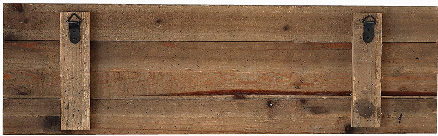 Family Reclaimed Barn Wood Plank with Galvanized Metal Word Wall Decor Plaque Sign 24 x 7 x 1.2 Inches
