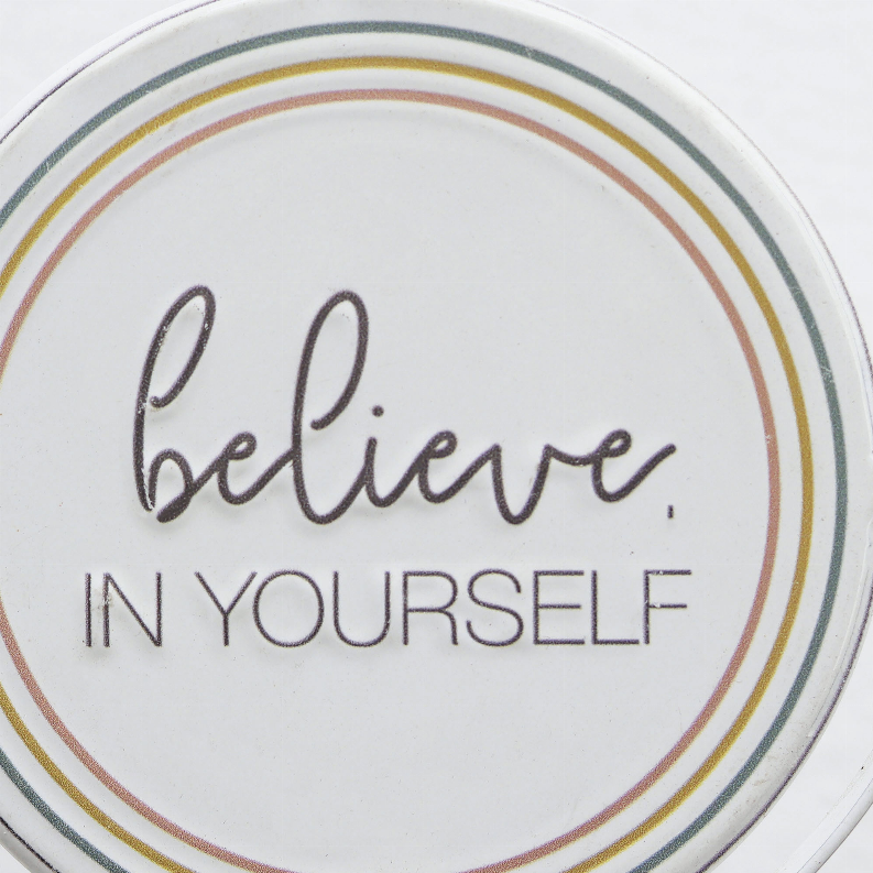 Dream/Believe in Yourself-2 Sided Rotating Metal Table Top Decoration- Embossed Metal Signs for Home Decoration-6 x 2.5 x 7.875 