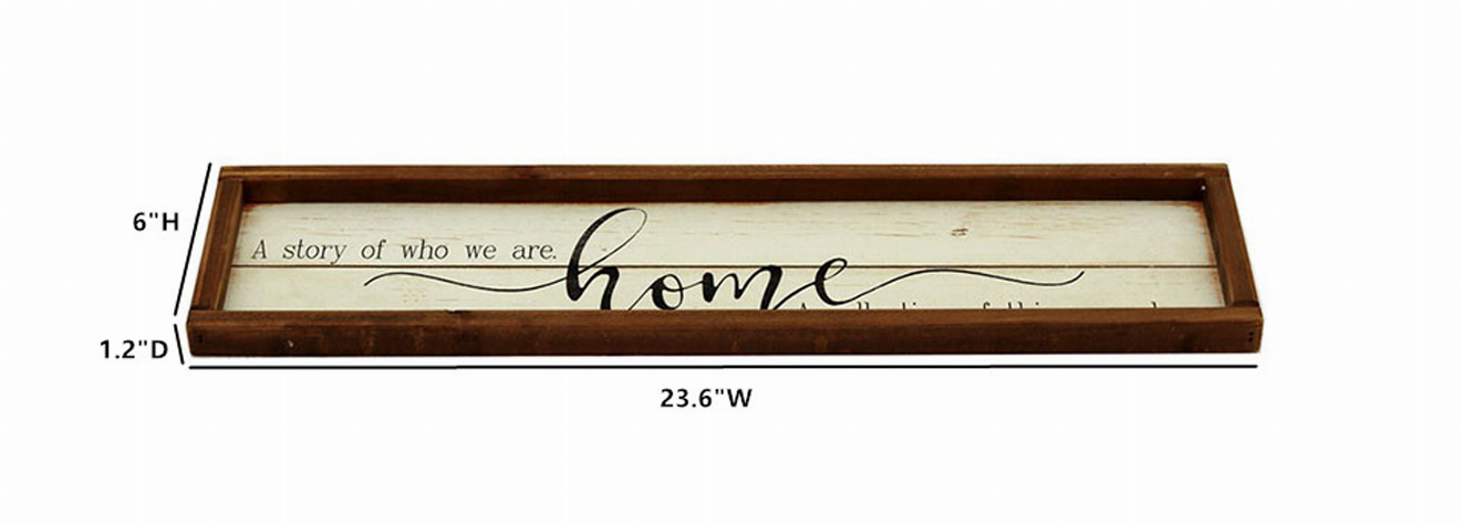 A Story of Who We are Home Wood Framed Wall Decor Sign-Farmhouse Plaque-23.6 x 1.2 x 6 Inches