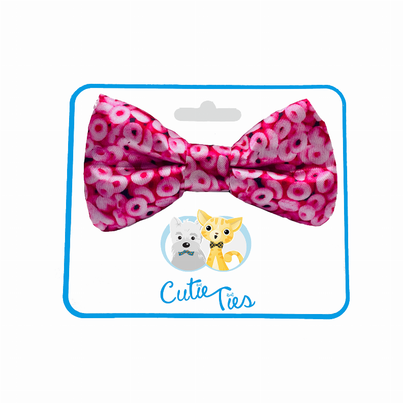 Cutie Ties Dog Bow Tie - One Size Pink Cheerios