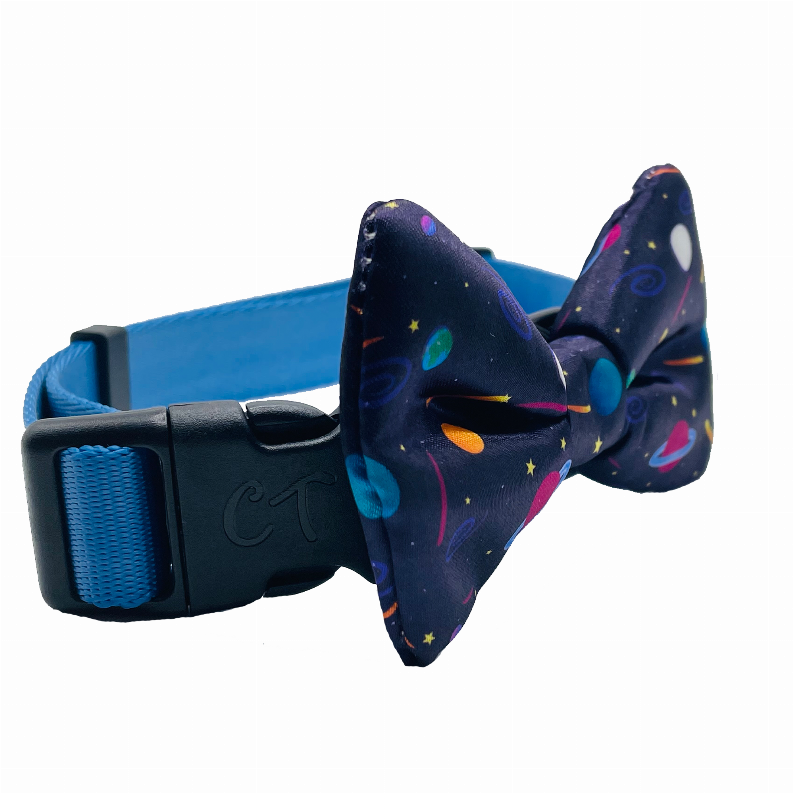 Cutie Ties Dog Bow Tie - One Size Space Planets