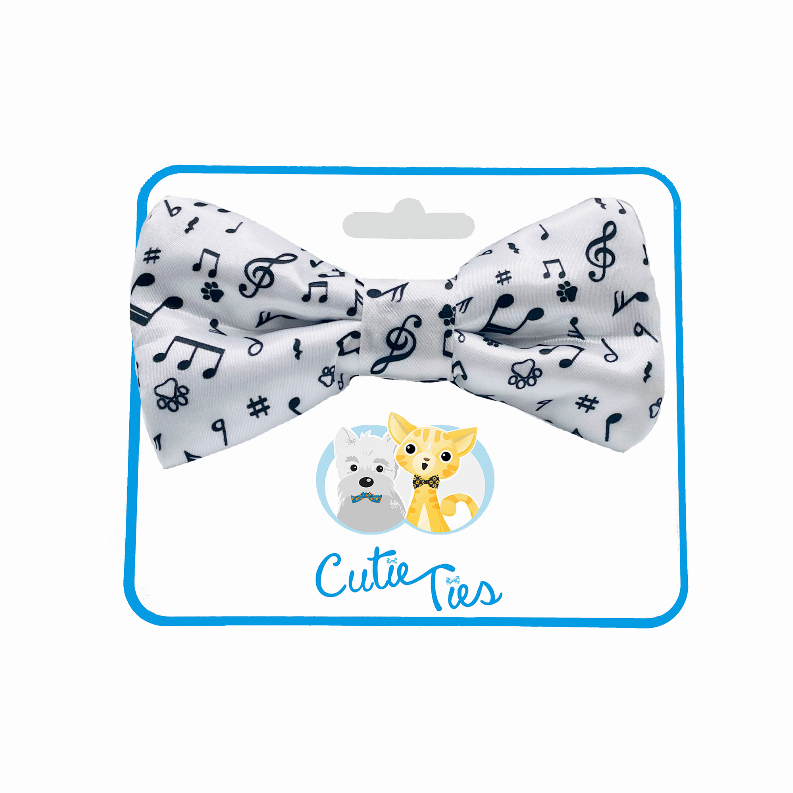 Cutie Ties Dog Bow Tie - One Size Music Notes