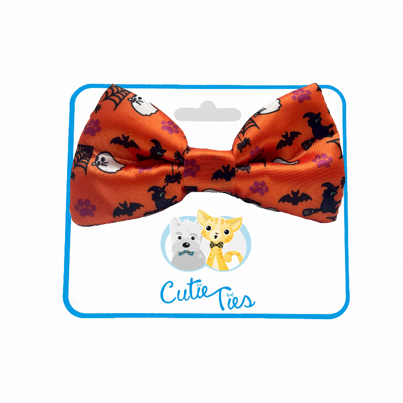 Cutie Ties Dog Bow Tie - One Size Halloween Orange