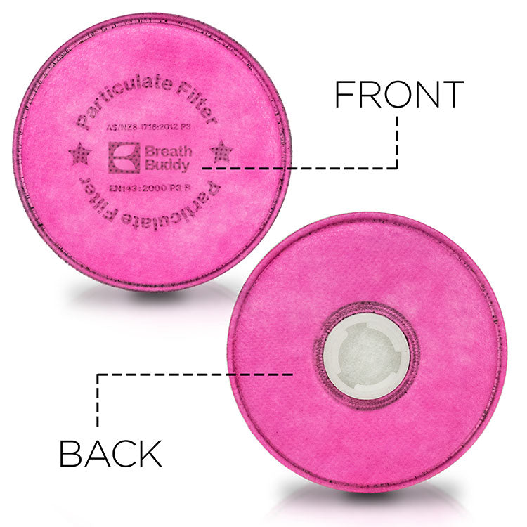 Breath Buddy Particulate Pink P3 Filters - Pack Of 4