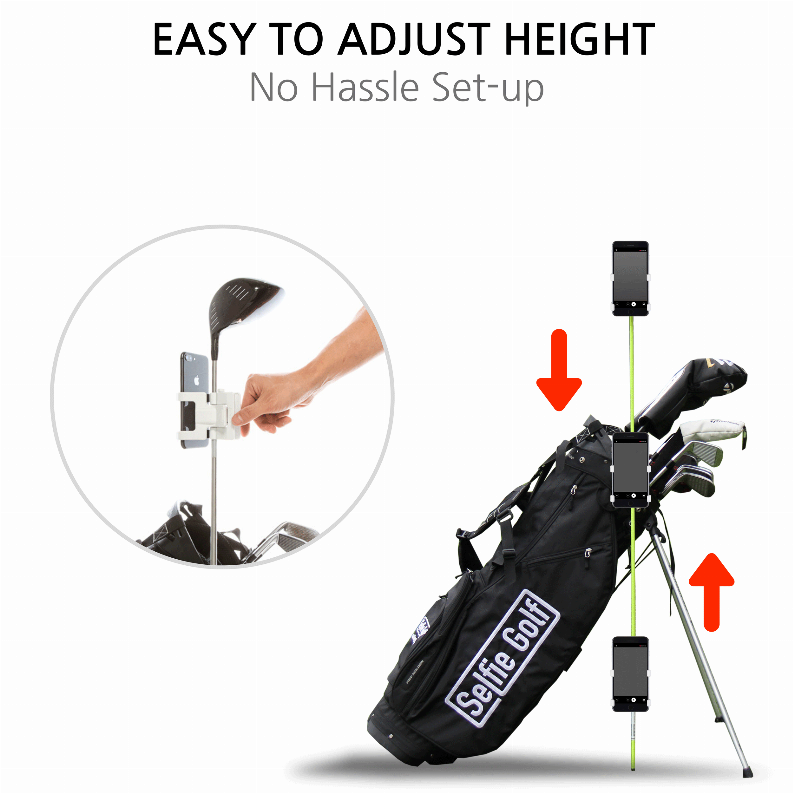 SelfieGolf - The Ultimate Cell Phone Clip System - Snow/White