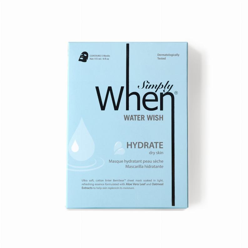 Water Wish Hydrate Ultra-Soft Cotton Linter Bemliese Sheet Mask - Simply When