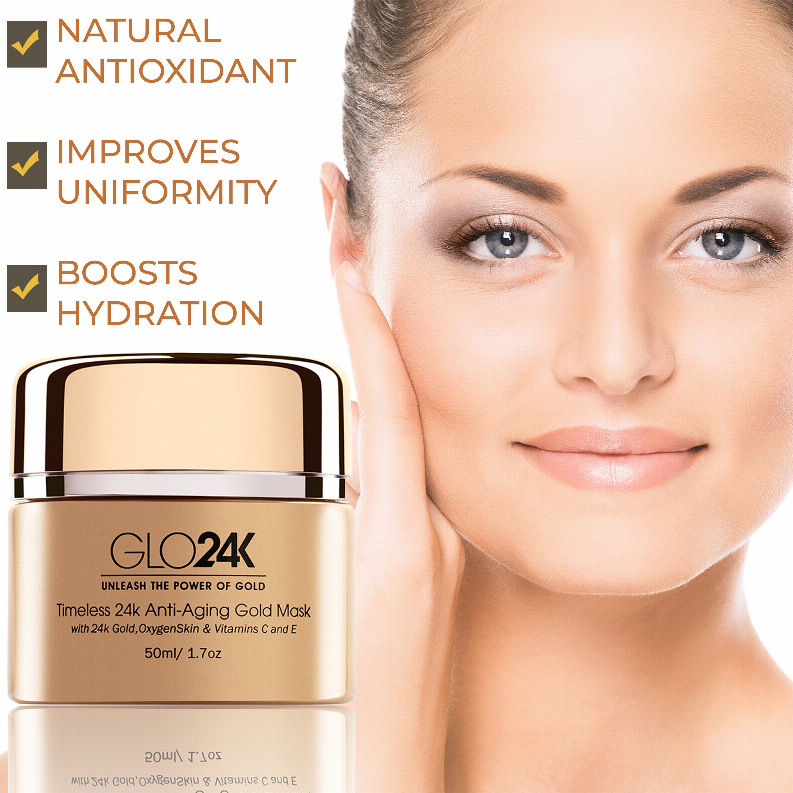 Timeless 24k Anti-Aging Gold Mask with 24k Gold, OxygenSkin & Vitamins C and E