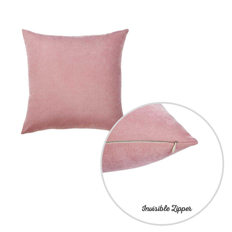 Farmhouse Square and Lumbar Solid Color Throw Pillow Covers Set of 2 22"x22" Light Pink