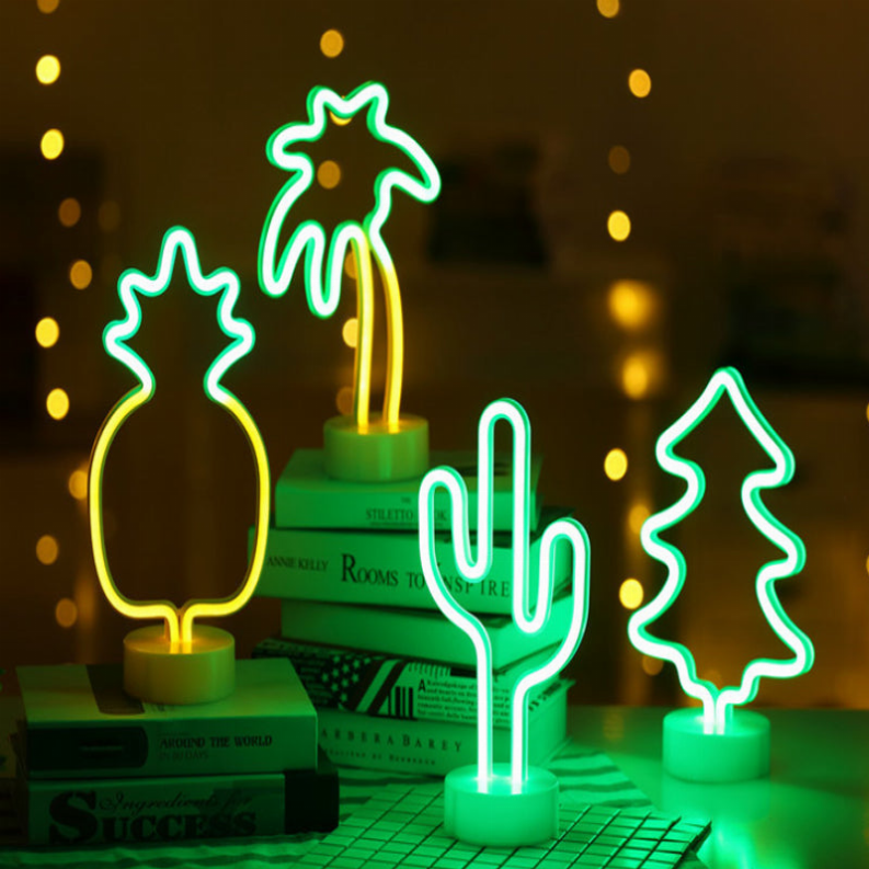 Tropical Nights Neon Deco Lights With Remote Control - Christmas Tree