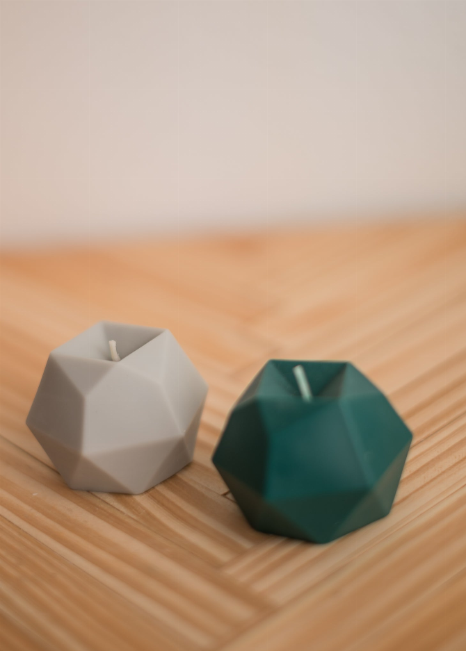 Geometric Candle Collection - Pastel Gray (Mezcal)