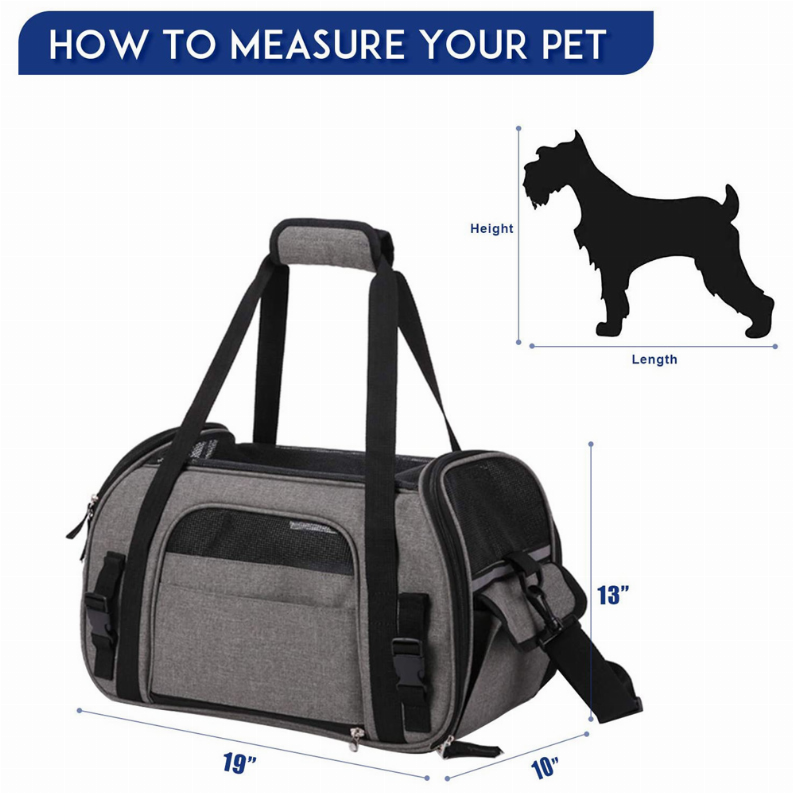 JESPET Soft-Sided Kennel Pet Carrier for Small Dogs, Cats, Puppy, Airline Approved Cat Carriers Dog Carrier Collapsible, Travel 