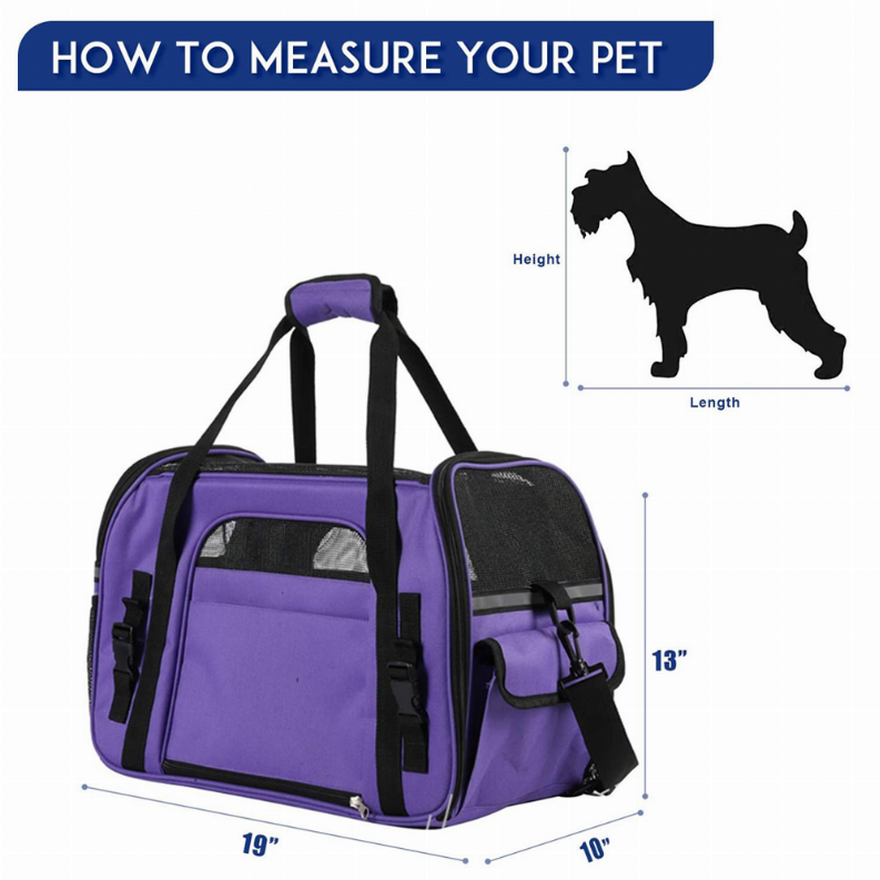 Soft-Sided Kennel Pet Carrier for Small Dogs, Cats, Puppy, Airline Approved  Cat Carriers Dog Carrier Collapsible, Travel Handbag & Car Seat 