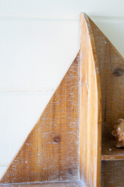Wooden Sailboat Wall Shelf