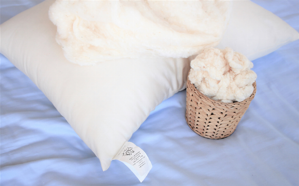100% GOTS Organic Cotton Pillow w/zip Standard Firm Pillow