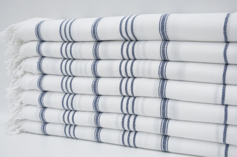 Turkish Towel - Navy StripeMonaco