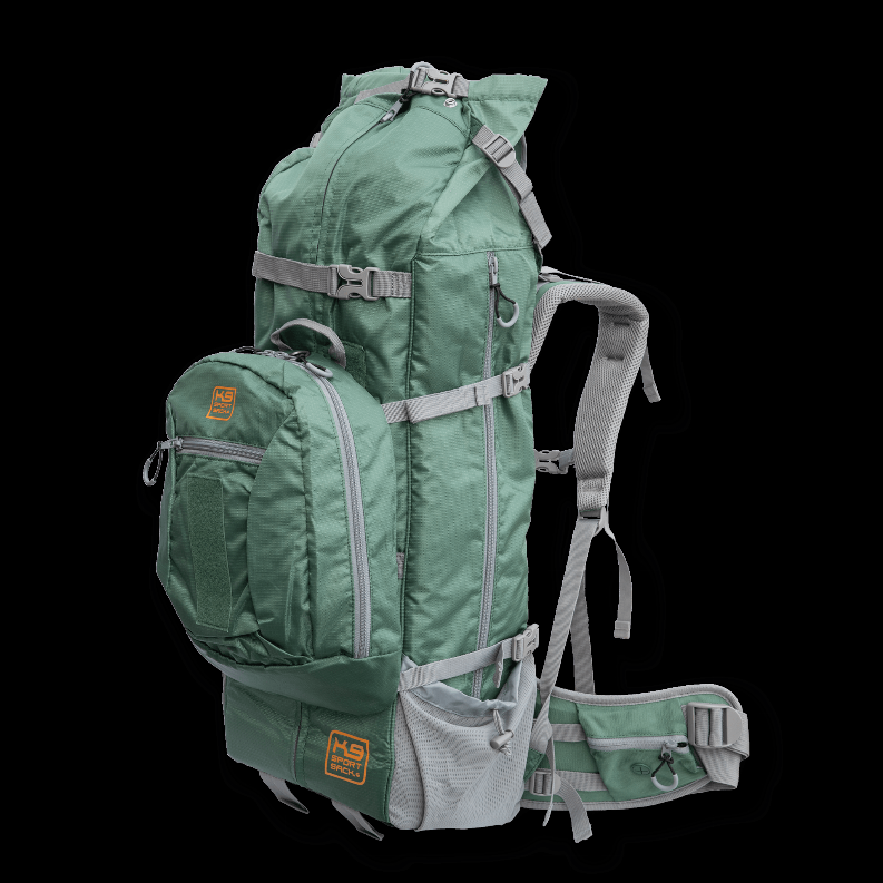 Kolossus | Big Dog Carrier & Backpacking Pack - XX-Large (26"-29" from collar to tail) Myrtle Green