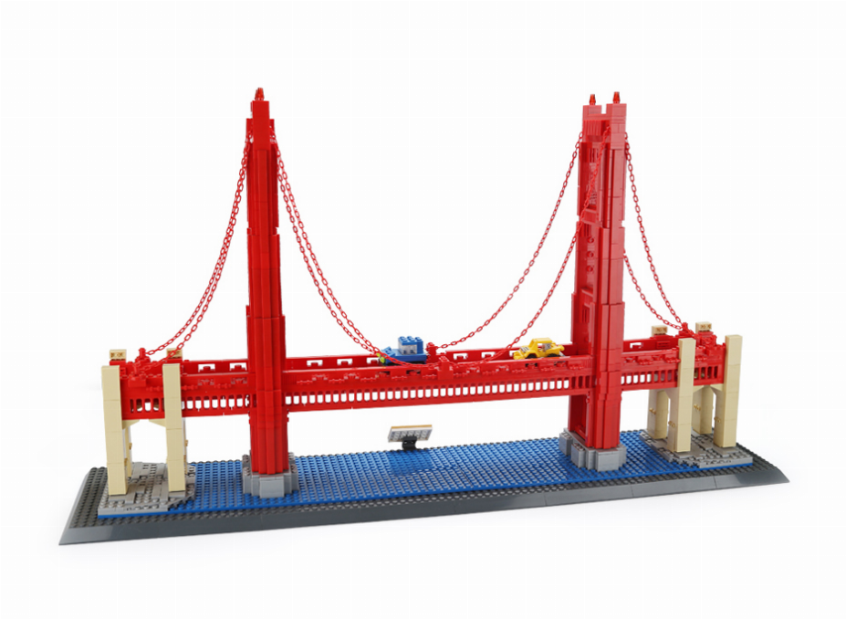 The Golden Gate bridge brick set