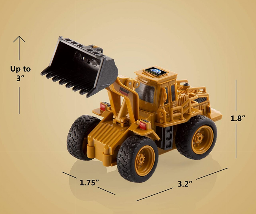1:64 scale RC construction series - Yellow micro front loader