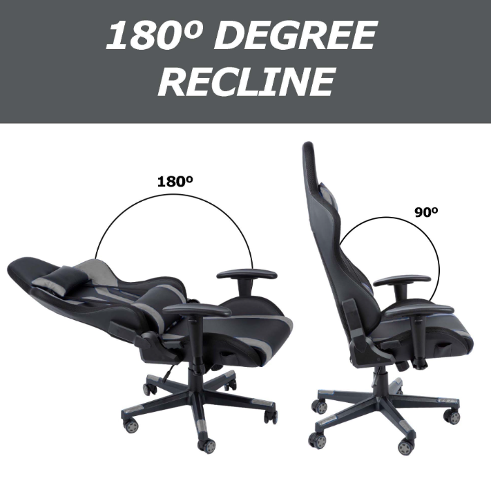 Avatar Gaming Chair - Grey With LED