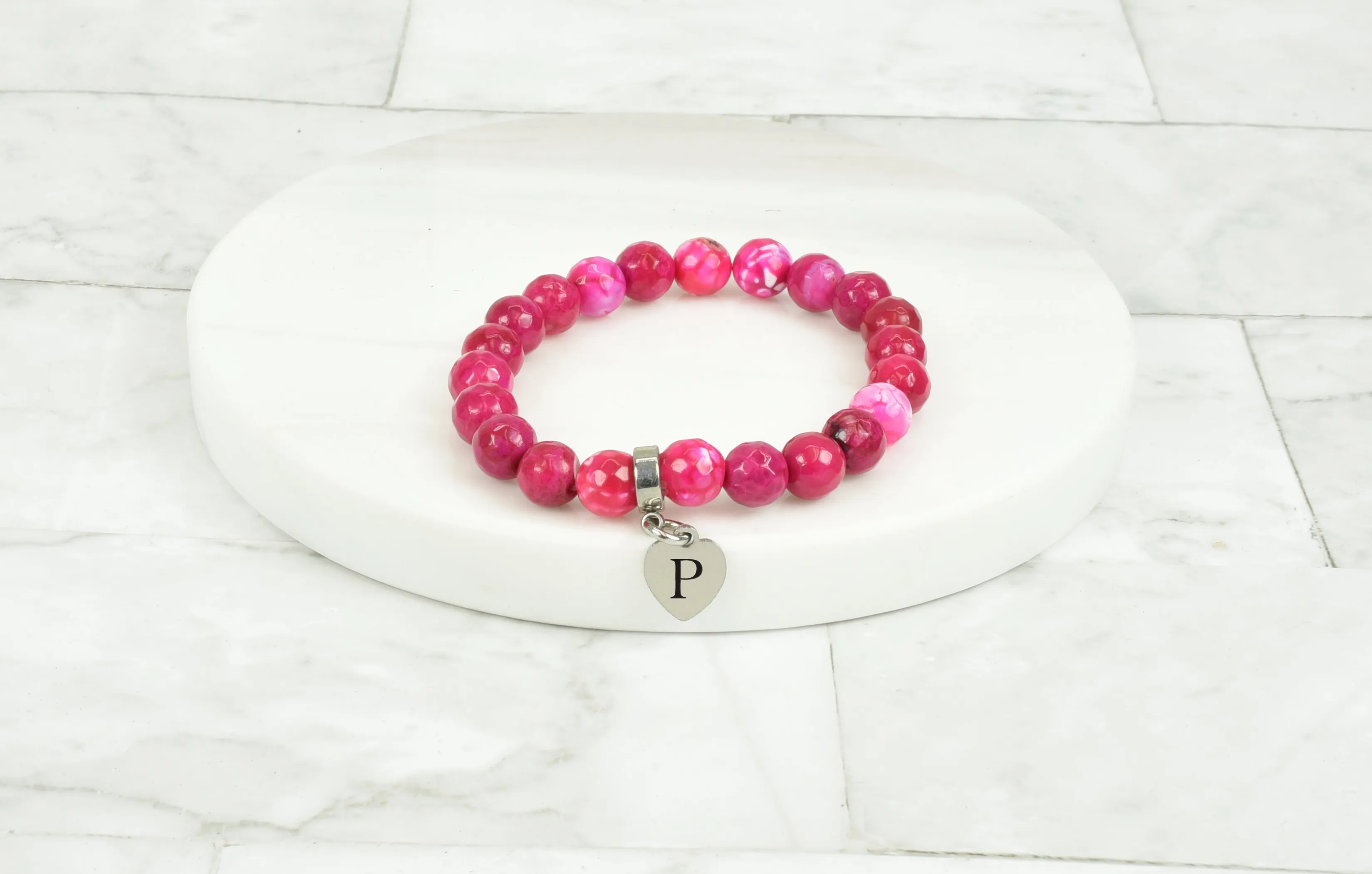 TopDawg | Pink Box Accessories,Women's Natural Pink Agate With