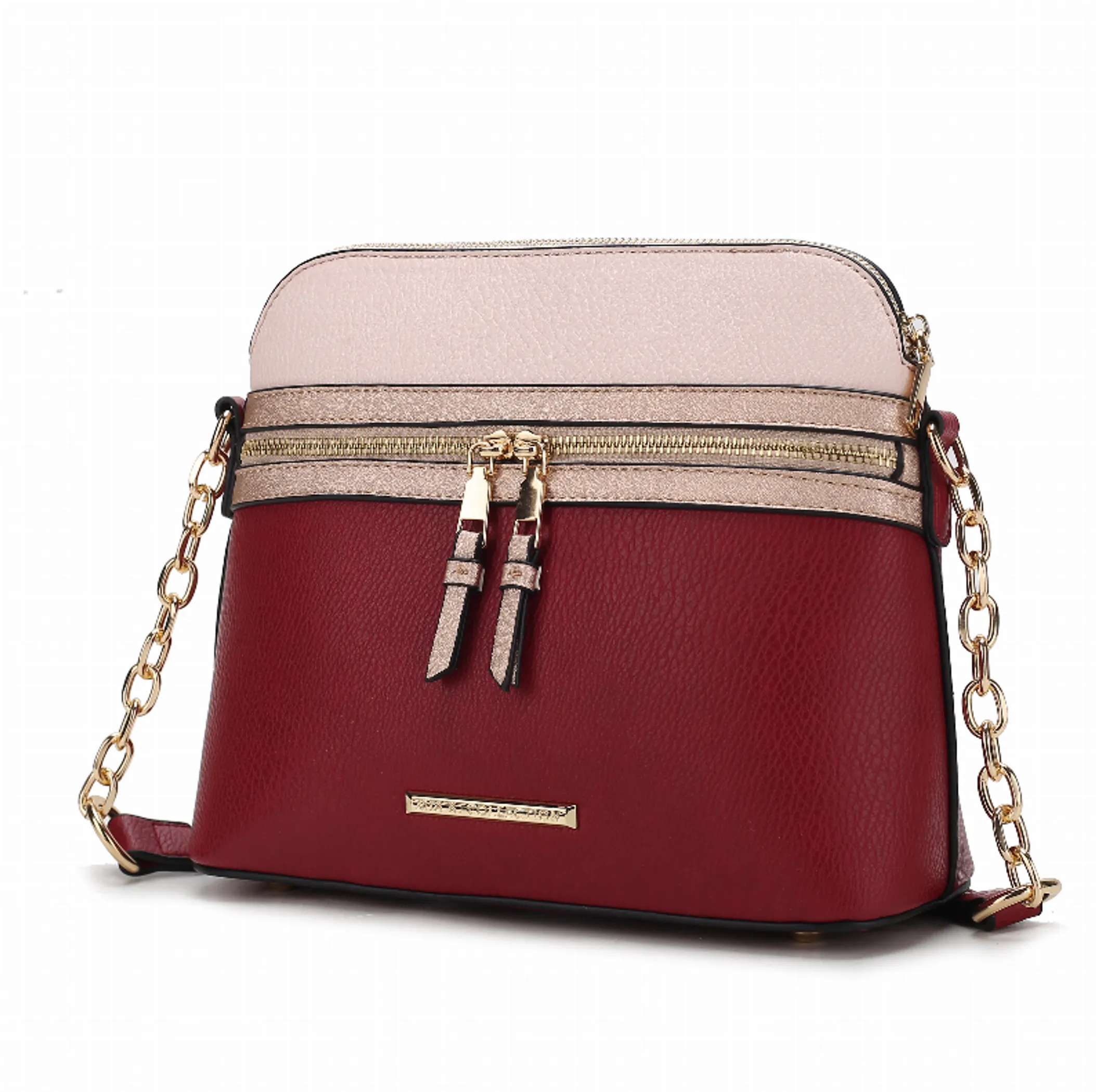 Styli Textured Crossbody Bag with Chain Strap