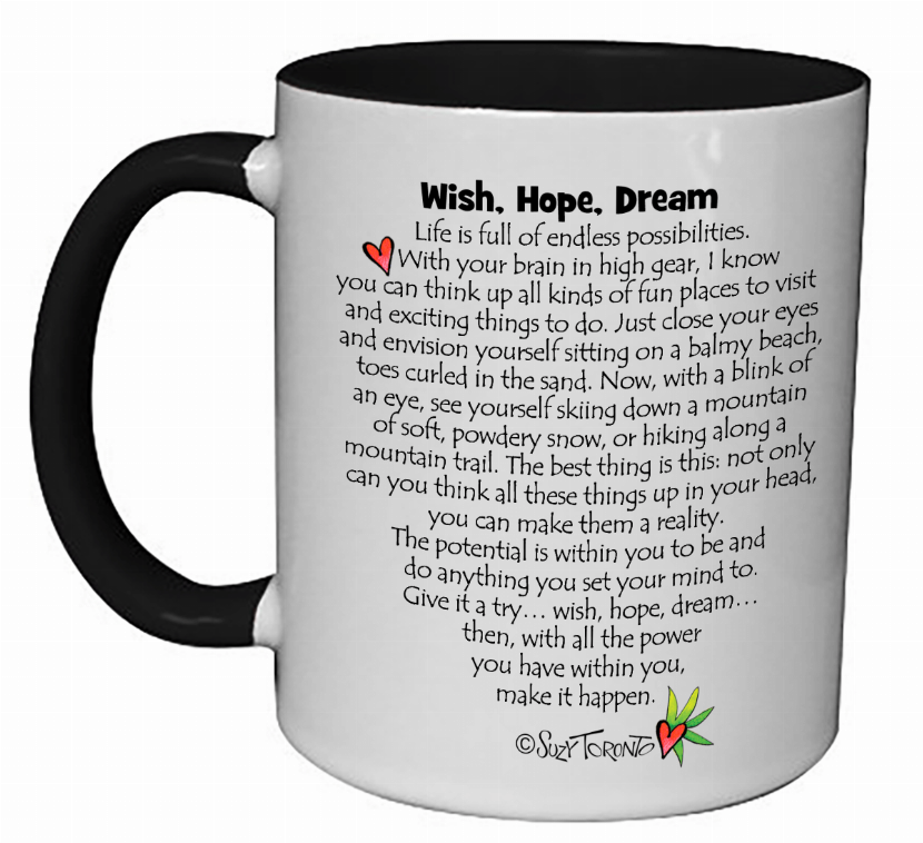 Wonderful Wacky Ceramic Mug - Wish Hope Dream