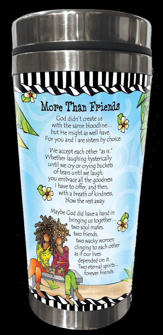 Wacky Stainless Steel Tumbler -  More Than Friends
