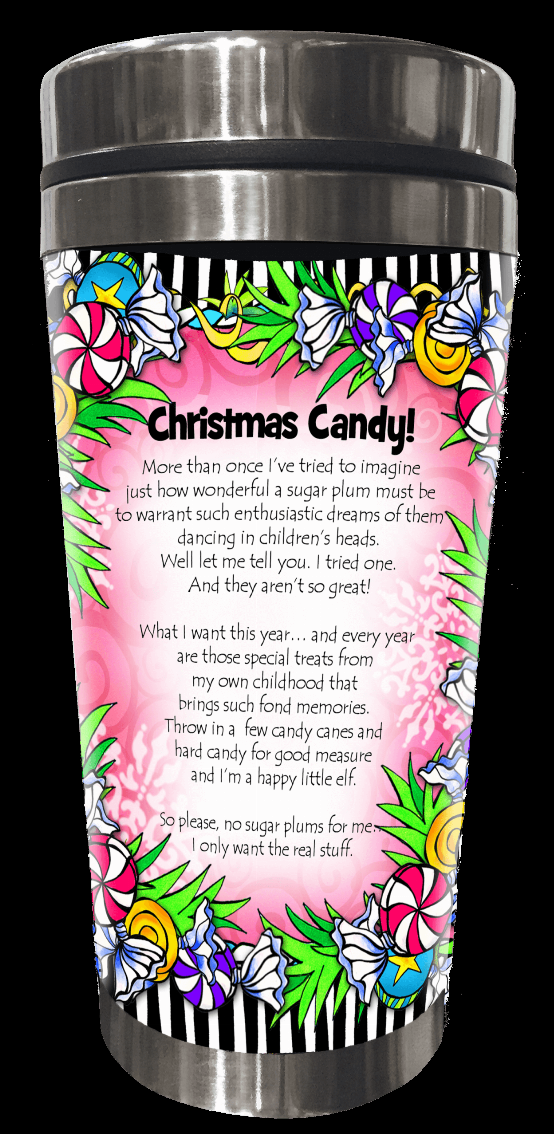 Wacky Stainless Steel Tumbler -  Christmas Candy