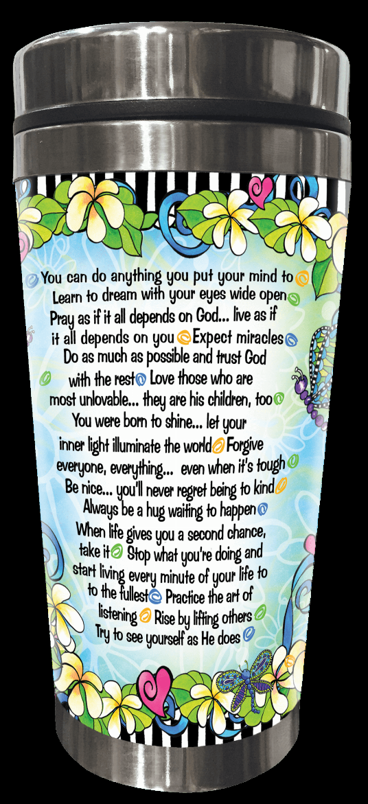 Wacky Stainless Steel Tumbler -  God Wants Us to Remember (WORDS)