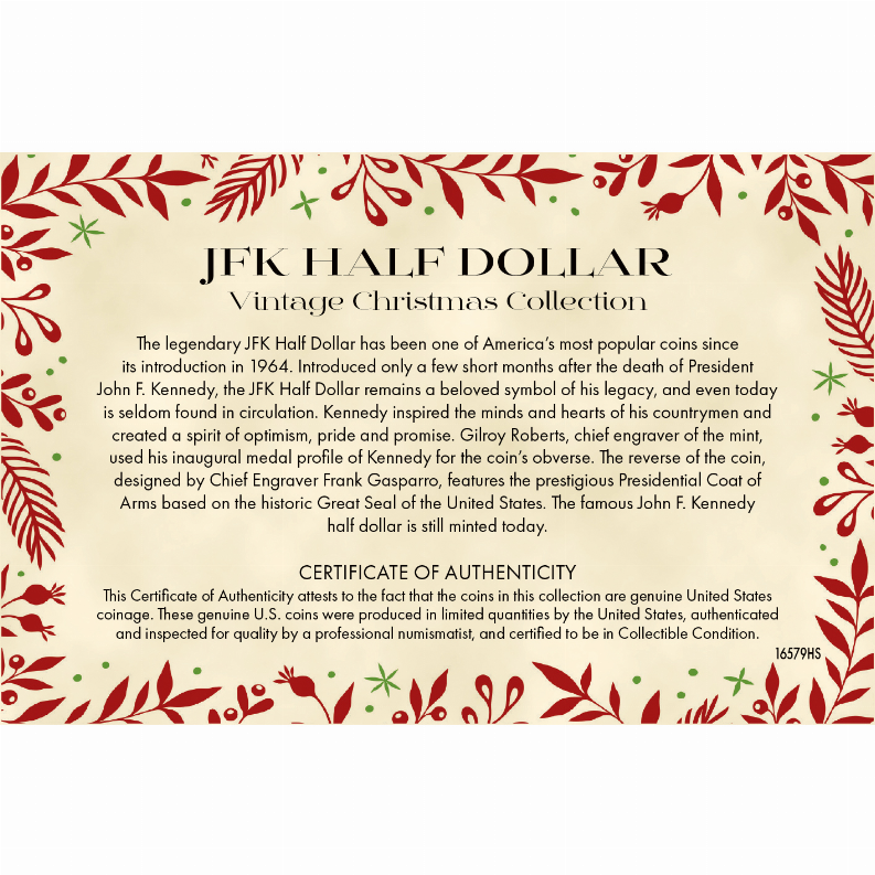 JFK Half Dollar Vintage Christmas Coin Collection