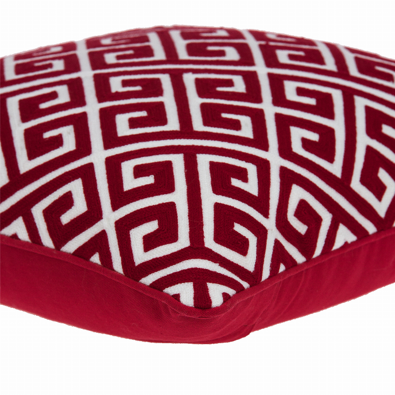 Parkland Collection Trix Red and White Throw Pillow