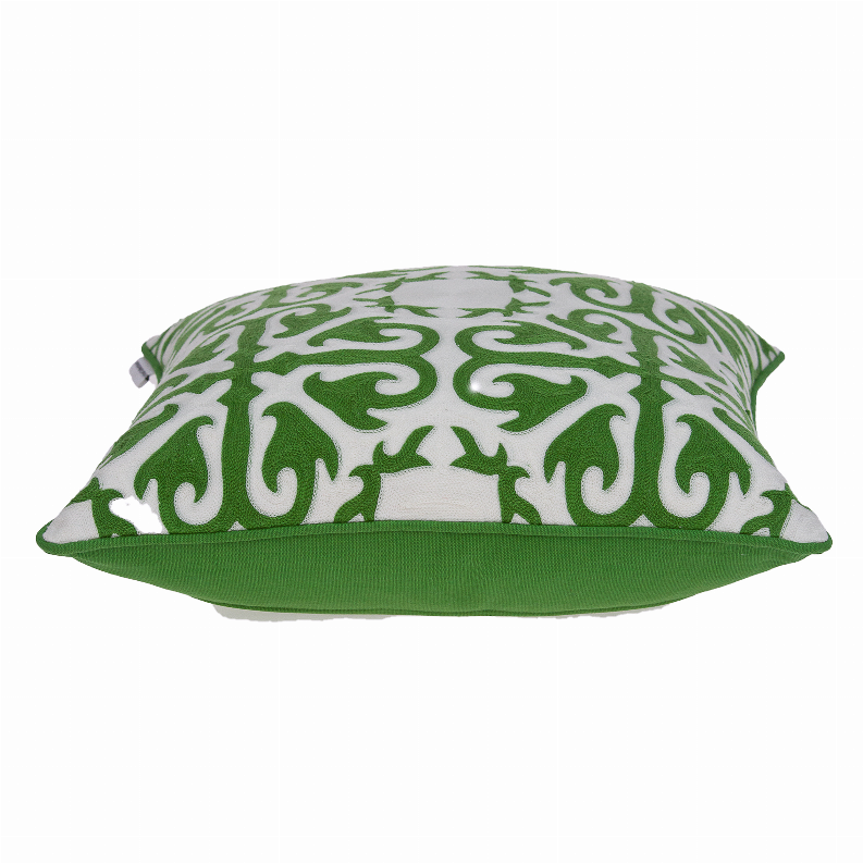 Parkland Collection Ceti Green and White Throw Pillow