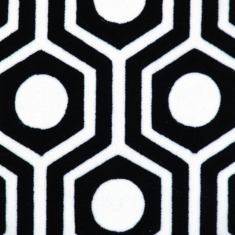 Parkland Collection Transitional Geometric Black 20" x 20" Pillow - 20" x 20" Black4