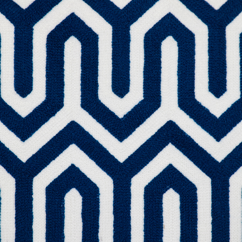 Parkland Collection Transitional Geometric Blue Square 20" x 20" Pillow - 20" x 20" Blue6
