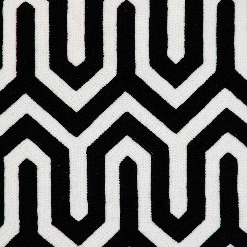 Parkland Collection Transitional Geometric Black 20" x 20" Pillow - 20" x 20" Black7