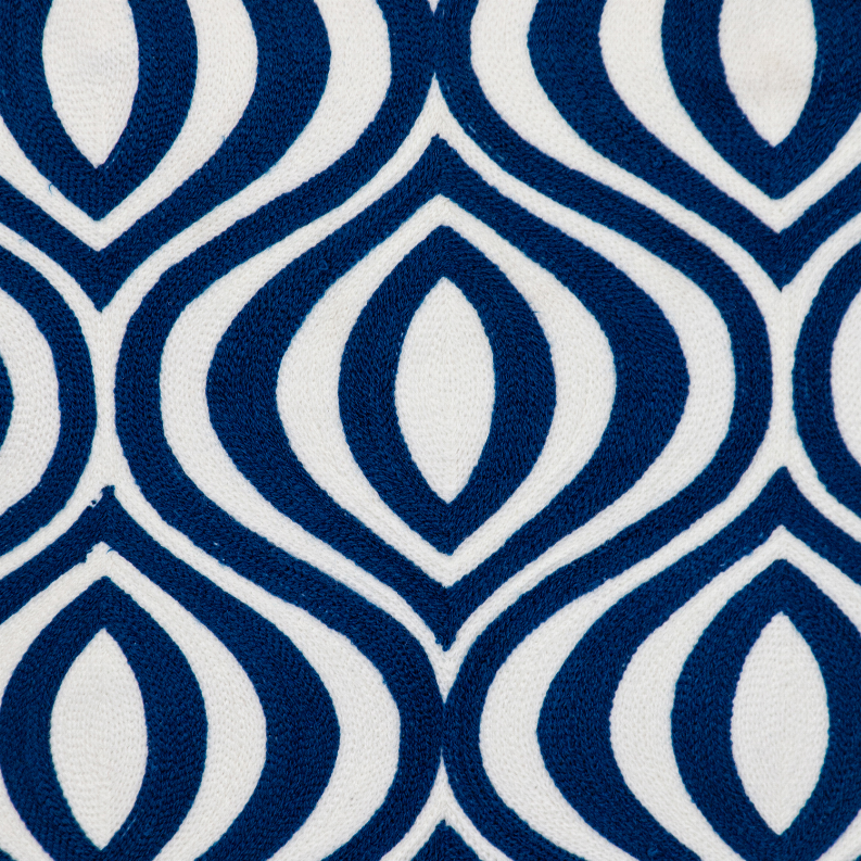 Parkland Collection Transitional Geometric Blue Square 20" x 20" Pillow - 20" x 20" Blue7