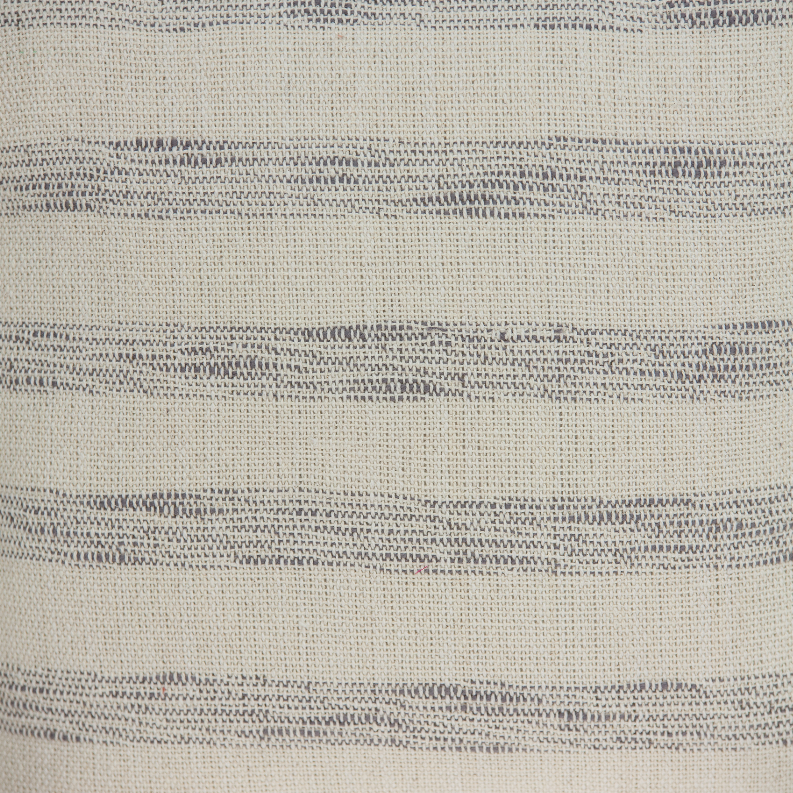 Parkland Collection Seema Beige Printed Striped Tassel Throw Pillow