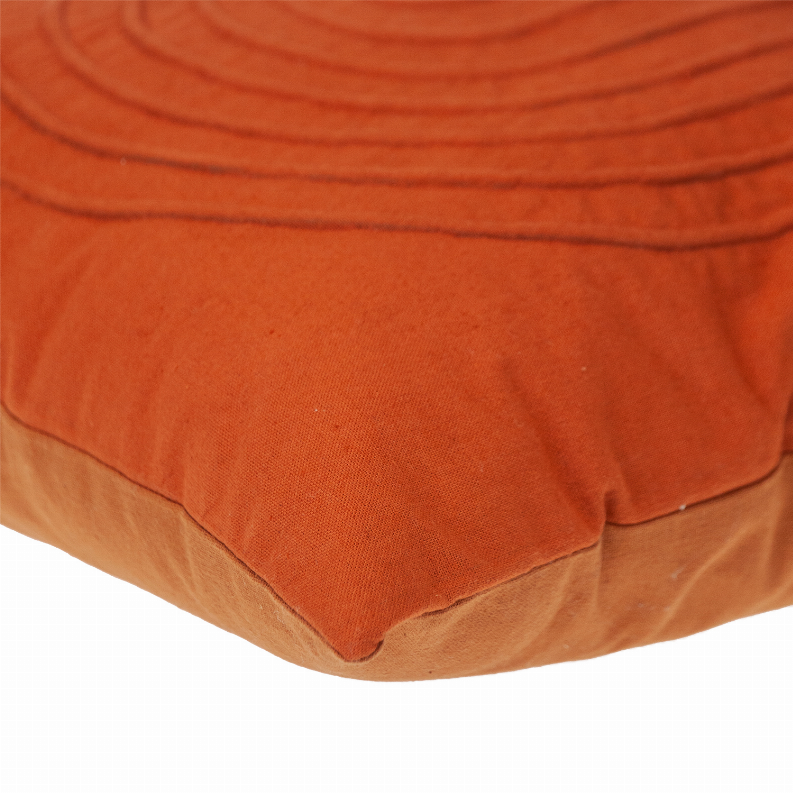 Parkland Collection Transitional Geometric Orange Pillow