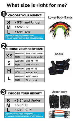 Wearbands Lower-Body Pro System (5 Lower-body Levels)    M XS 