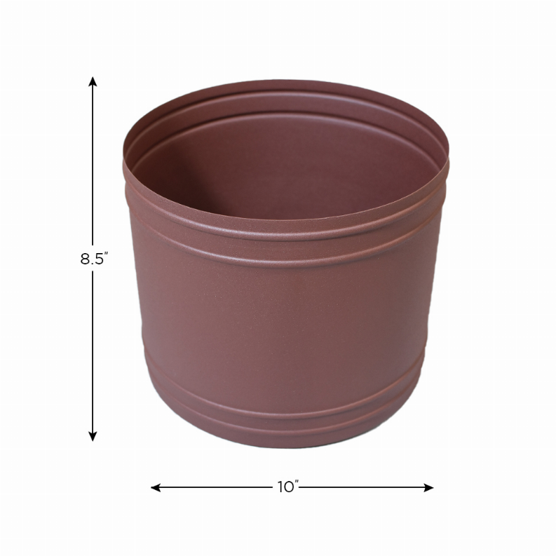 Handmade 100% Iron Round Modern Dark Rust Color Planters Pot