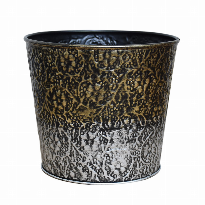 Handmade 100% Iron Round Modern Dusty Coated Color Planters Pot - 4.5 x 6.7 x 6.7in Light Copper