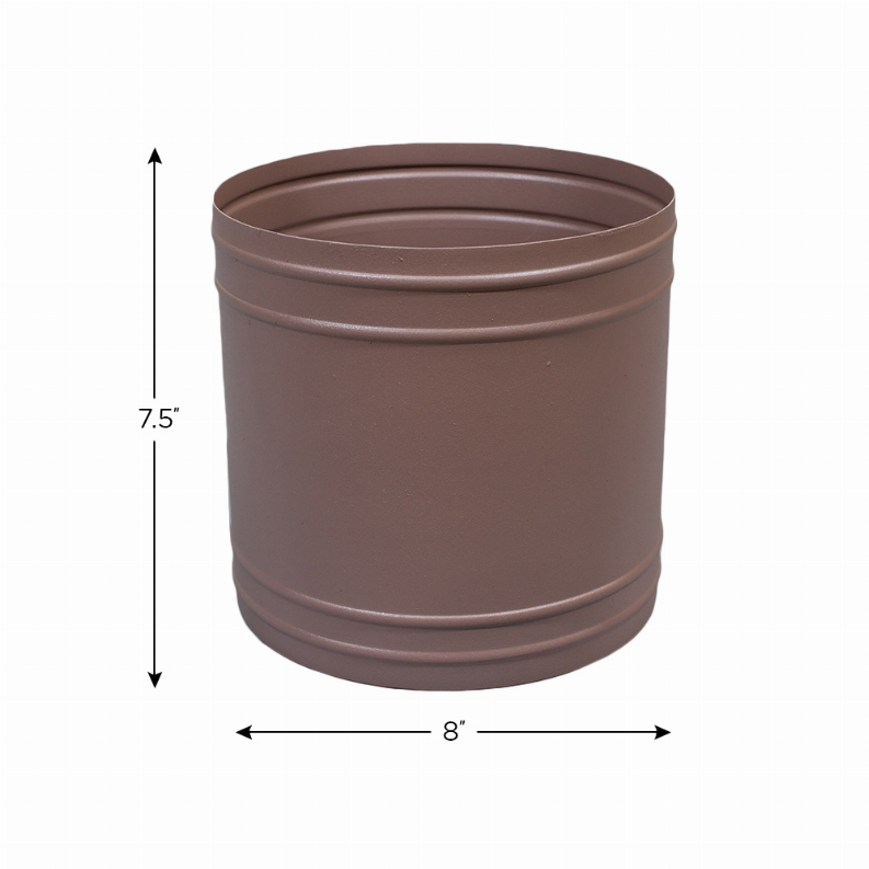 Handmade 100% Iron Round Modern Tan Color Planters Pot
