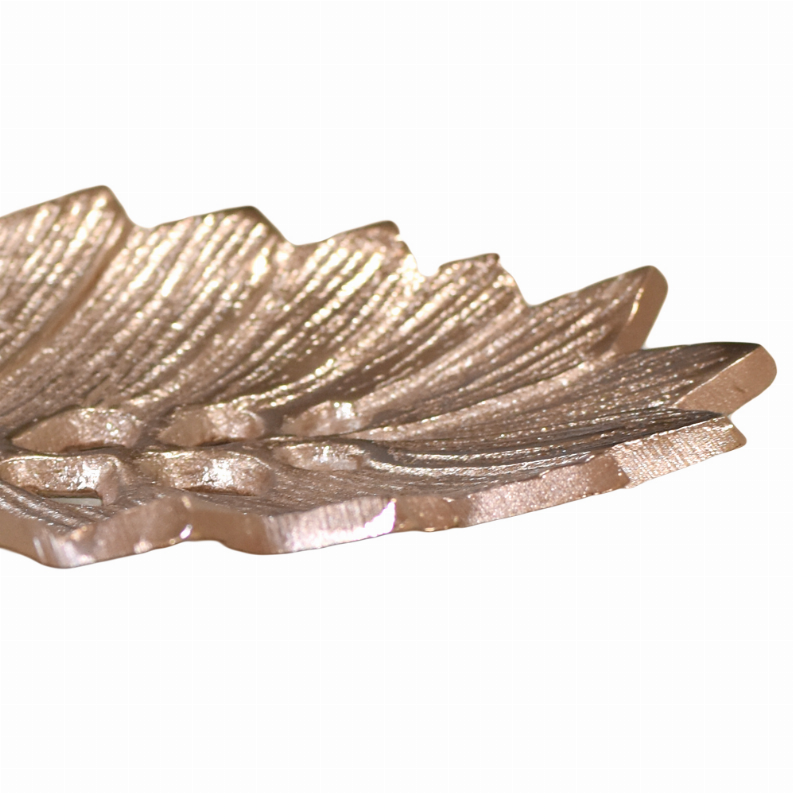 Handmade Decorative Bronze Color Coated Aluminium Tray - 7.87 x 3.54 x 0.59cm Bronze