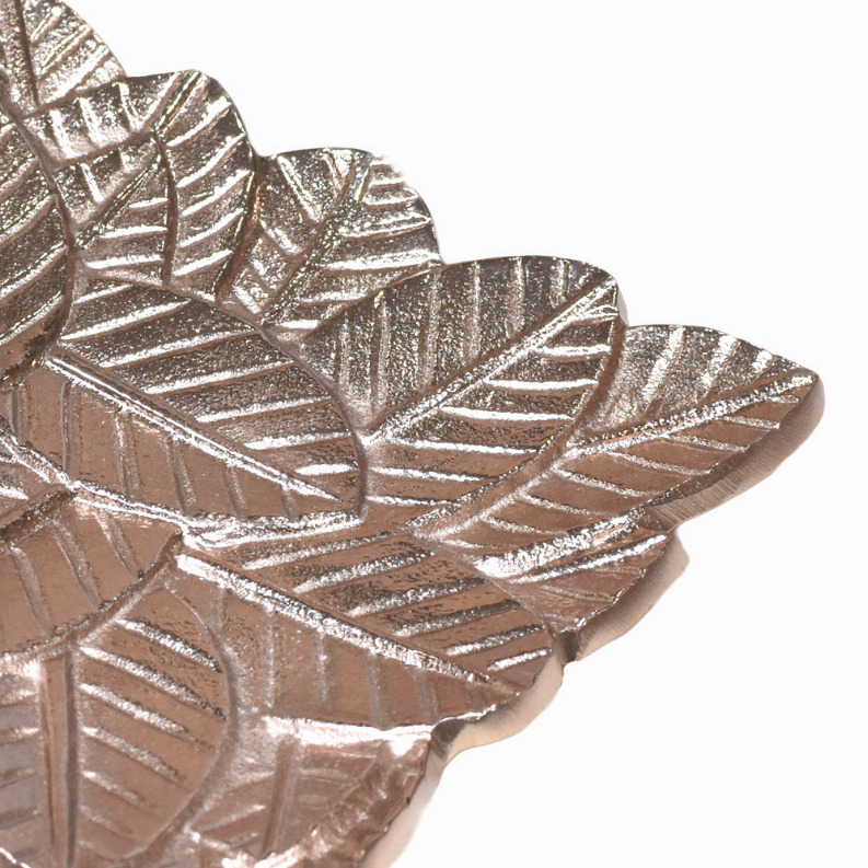 Handmade Decorative Bronze Color Coated Aluminium Tray - 6.88 x 6.88 x 0.78cm Bronze
