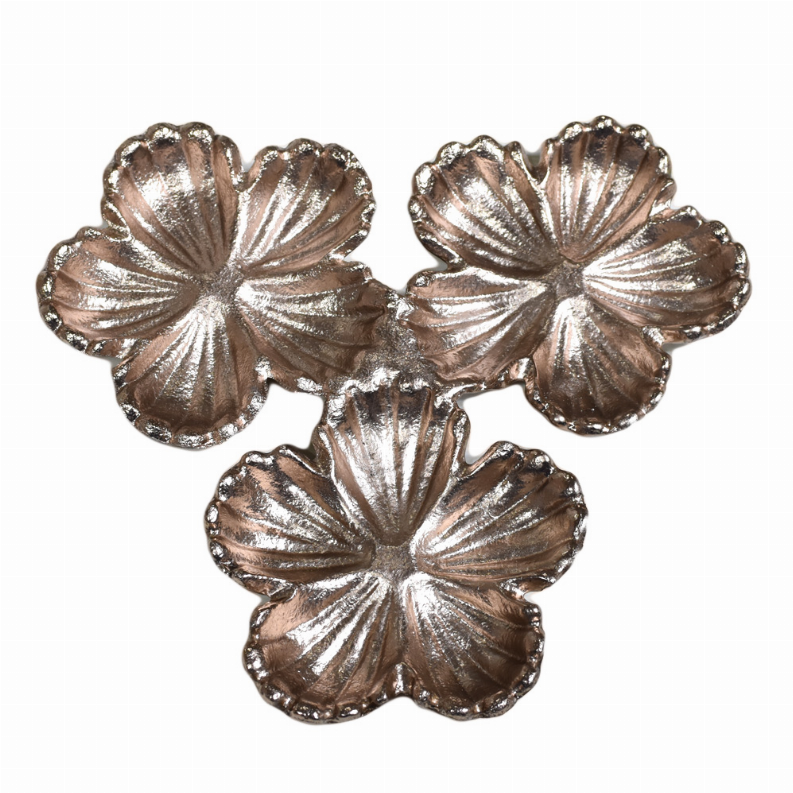 Handmade Decorative Bronze Color Coated Aluminium Tray - 8.26 x 8.26 x 0.98 cm Bronze