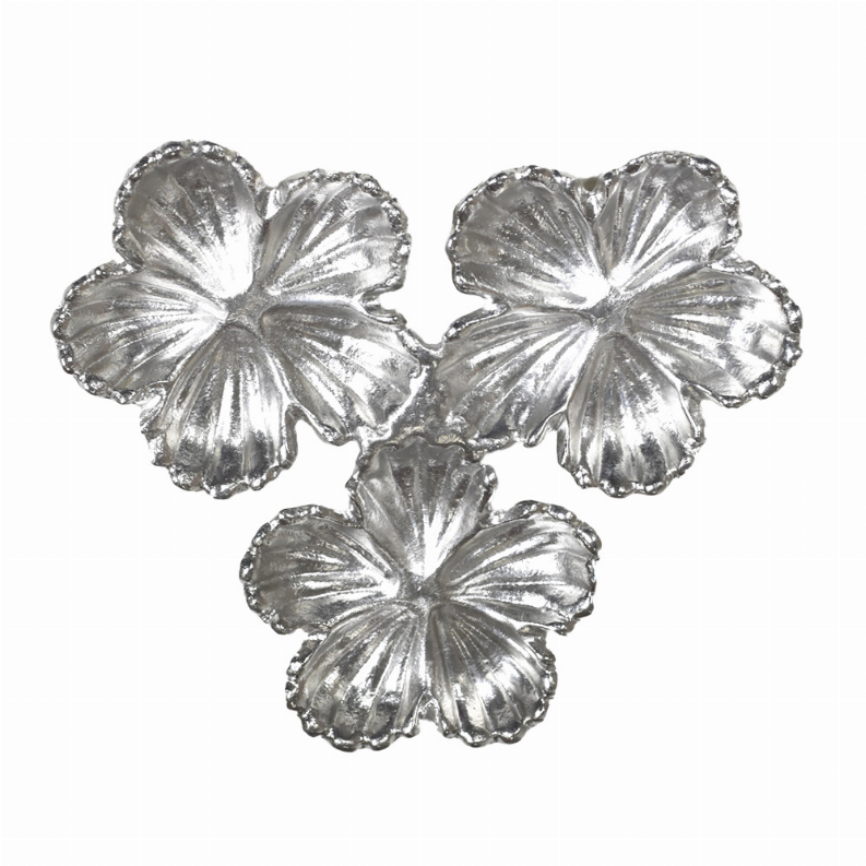 Handmade Decorative Silver Color Coated Aluminium Tray - 8.26 x 8.26 x 0.98 cm Silver