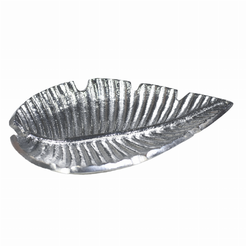 Handmade Decorative Silver Color Coated Aluminium Tray - 5.51 x 3.93 x 0.98cm Silver