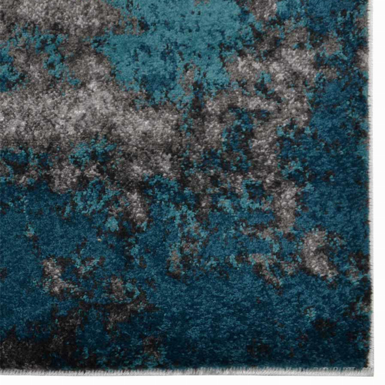 Rugsotic Carpets Machine Woven Heatset Polypropylene Area Rug Abstract 5'x8' Ivory Blue1