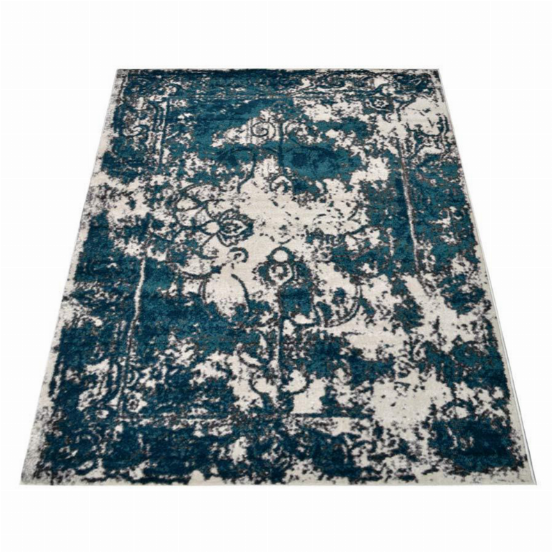 Rugsotic Carpets Machine Woven Heatset Polypropylene Area Rug Abstract 8'x10' Ivory Blue2